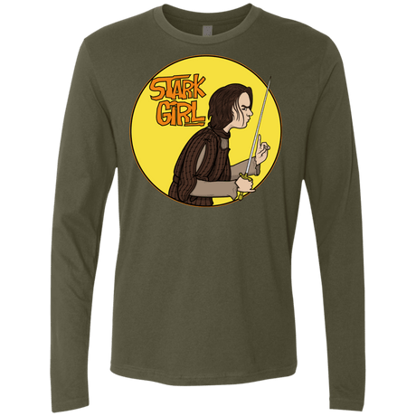 T-Shirts Military Green / S Stark girl Men's Premium Long Sleeve