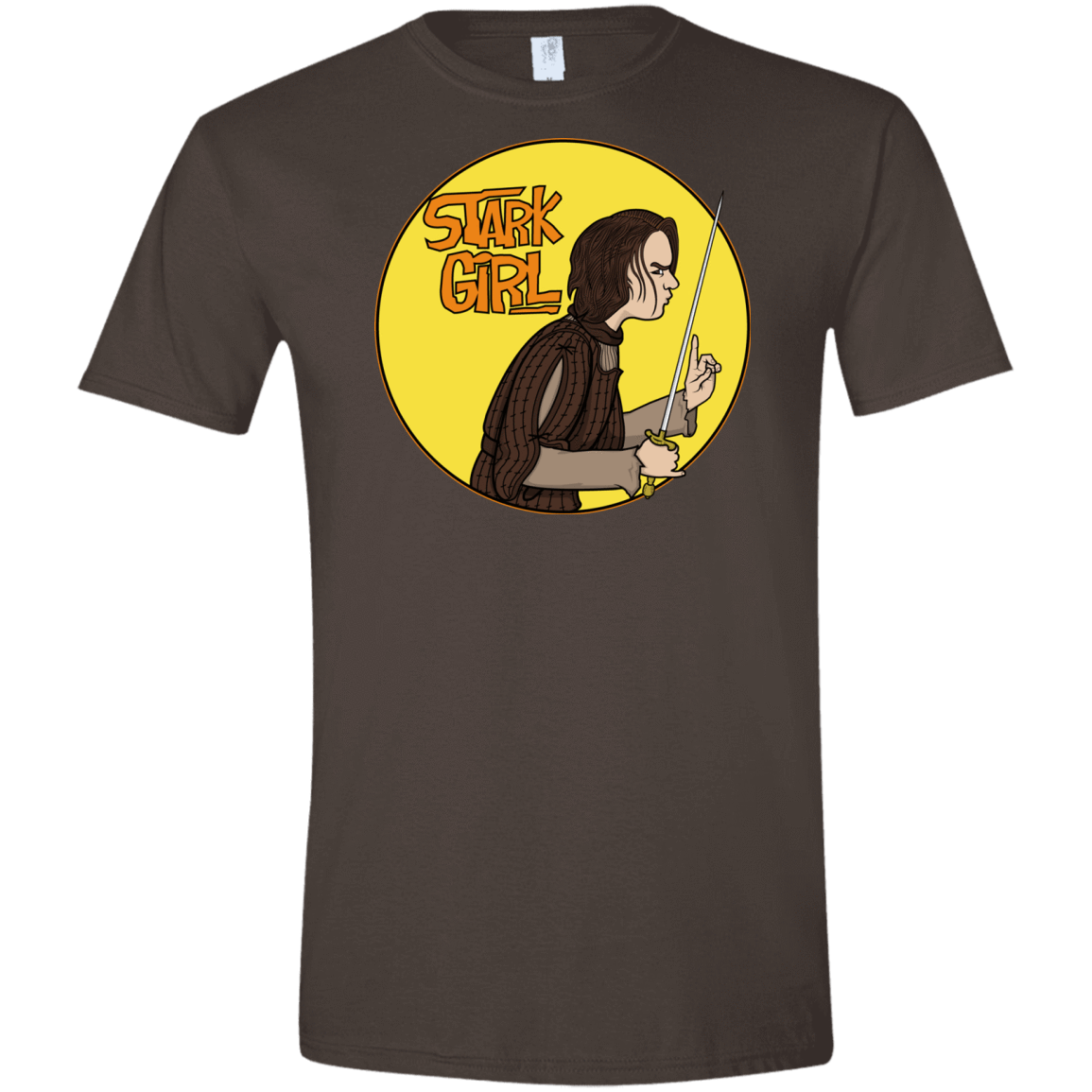 T-Shirts Dark Chocolate / S Stark girl Men's Semi-Fitted Softstyle