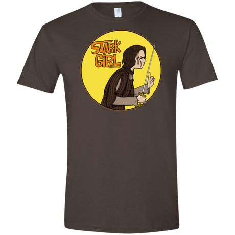 T-Shirts Dark Chocolate / S Stark girl Men's Semi-Fitted Softstyle