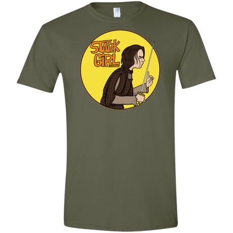 T-Shirts Military Green / S Stark girl Men's Semi-Fitted Softstyle