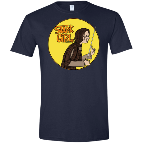 T-Shirts Navy / X-Small Stark girl Men's Semi-Fitted Softstyle