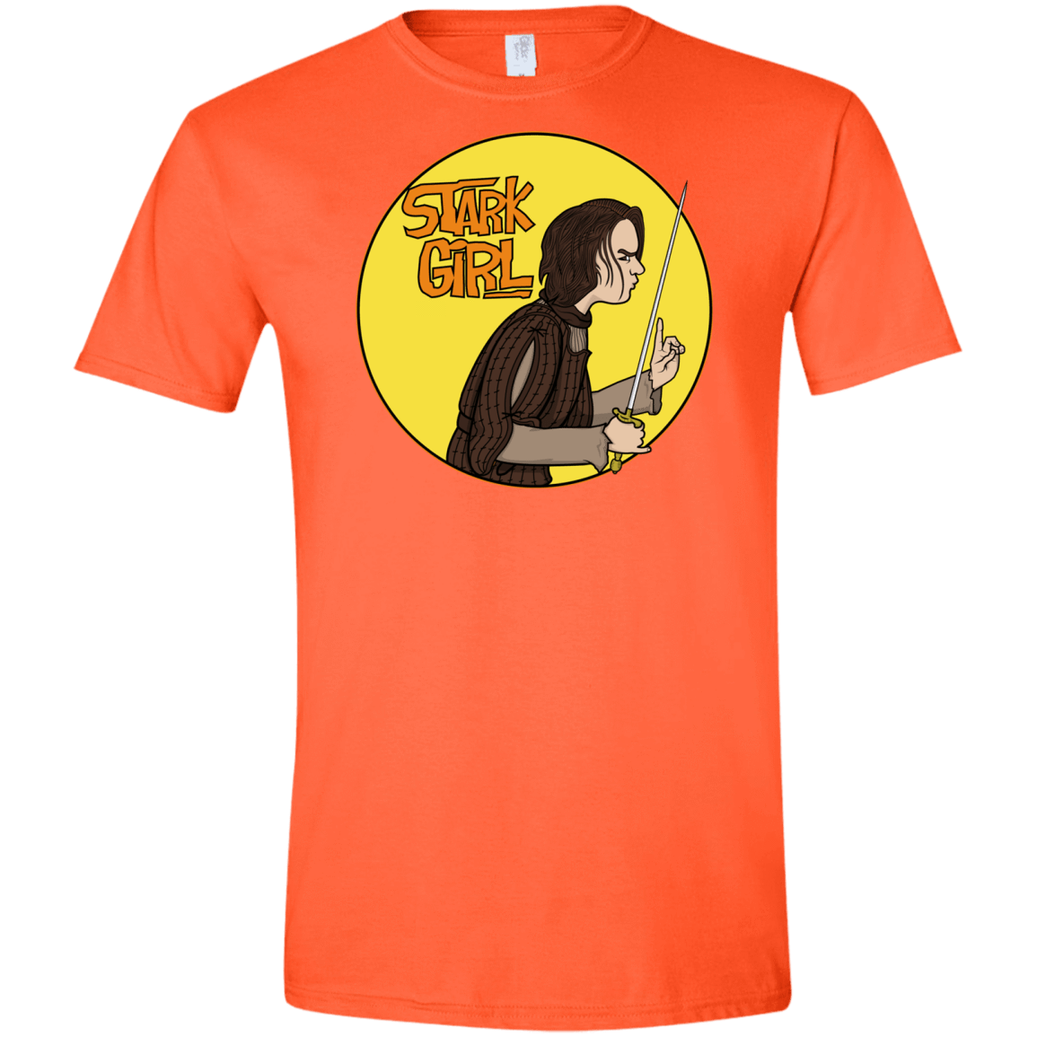 T-Shirts Orange / S Stark girl Men's Semi-Fitted Softstyle