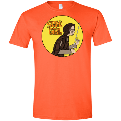 T-Shirts Orange / S Stark girl Men's Semi-Fitted Softstyle