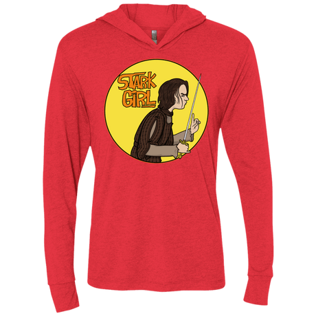 T-Shirts Vintage Red / X-Small Stark girl Triblend Long Sleeve Hoodie Tee
