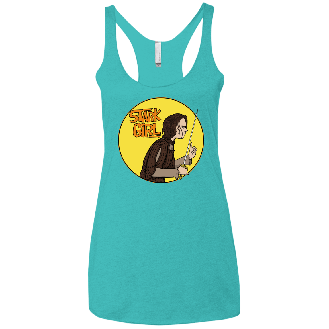 T-Shirts Tahiti Blue / X-Small Stark girl Women's Triblend Racerback Tank