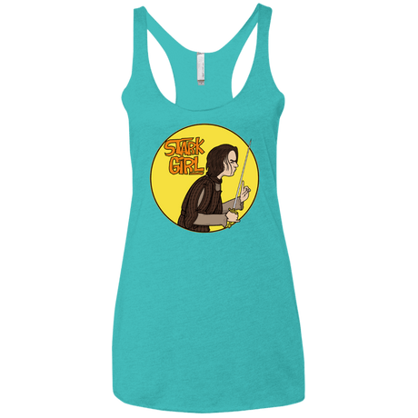 T-Shirts Tahiti Blue / X-Small Stark girl Women's Triblend Racerback Tank