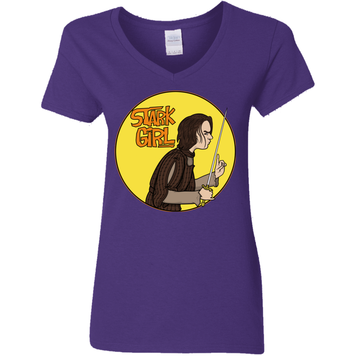 T-Shirts Purple / S Stark girl Women's V-Neck T-Shirt