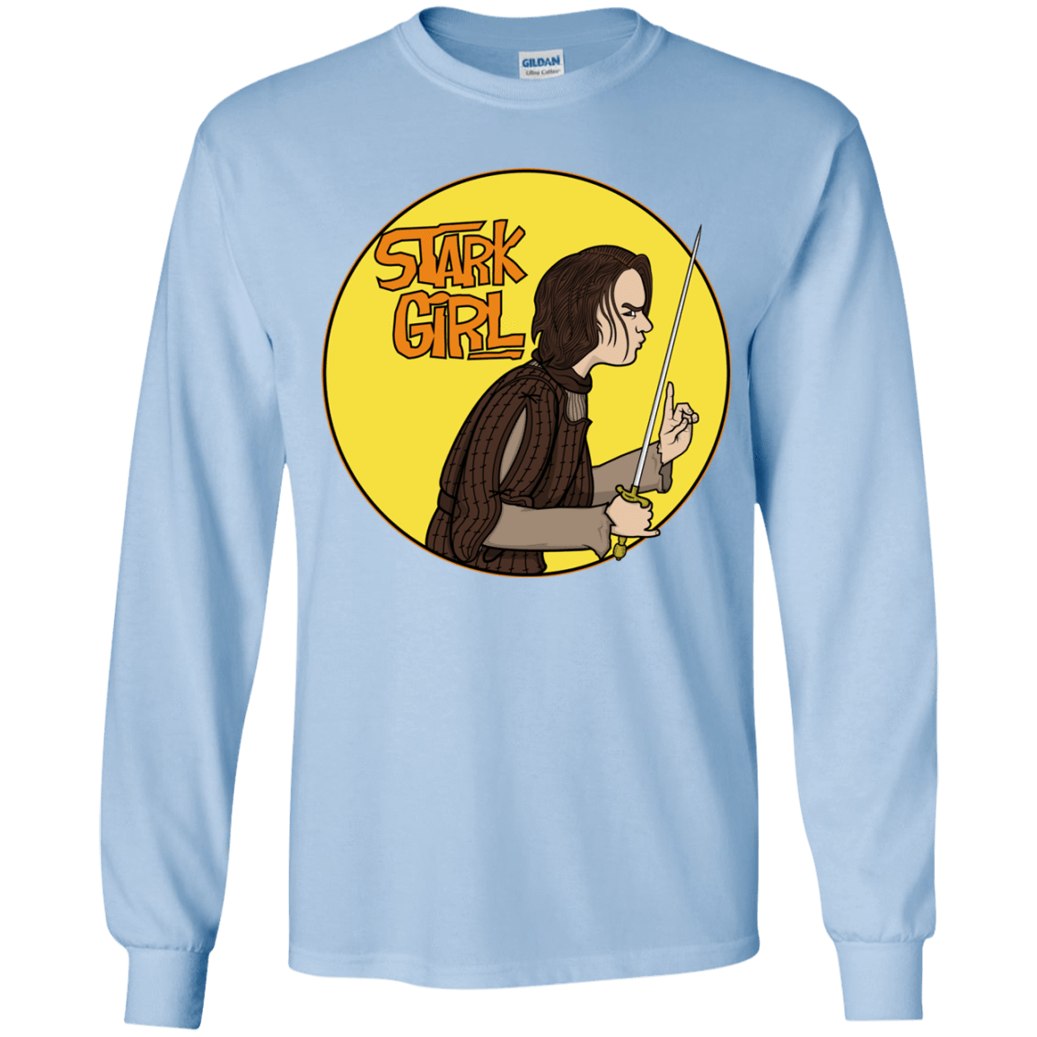 T-Shirts Light Blue / YS Stark girl Youth Long Sleeve T-Shirt