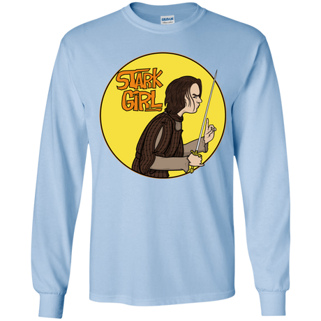 T-Shirts Light Blue / YS Stark girl Youth Long Sleeve T-Shirt