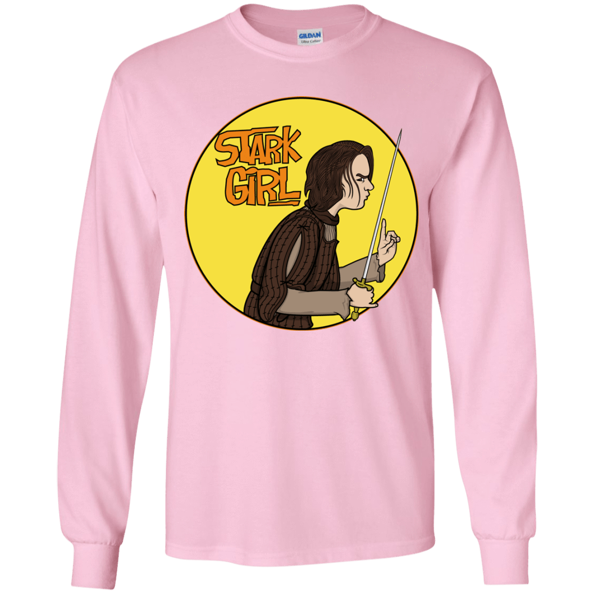 T-Shirts Light Pink / YS Stark girl Youth Long Sleeve T-Shirt
