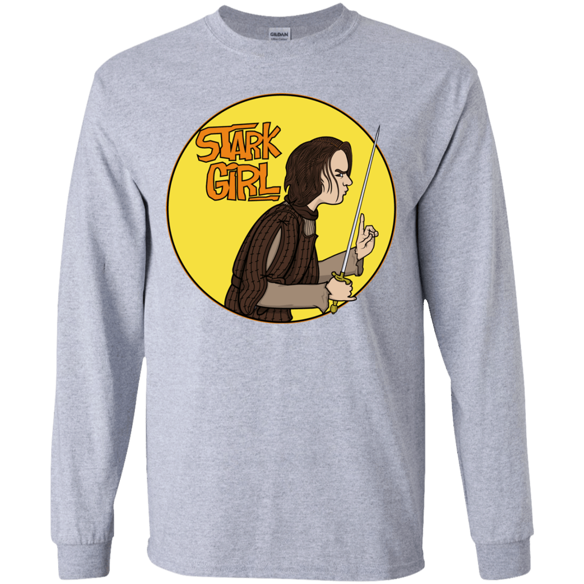 T-Shirts Sport Grey / YS Stark girl Youth Long Sleeve T-Shirt