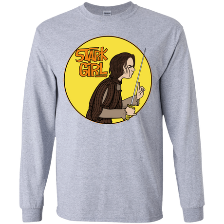 T-Shirts Sport Grey / YS Stark girl Youth Long Sleeve T-Shirt