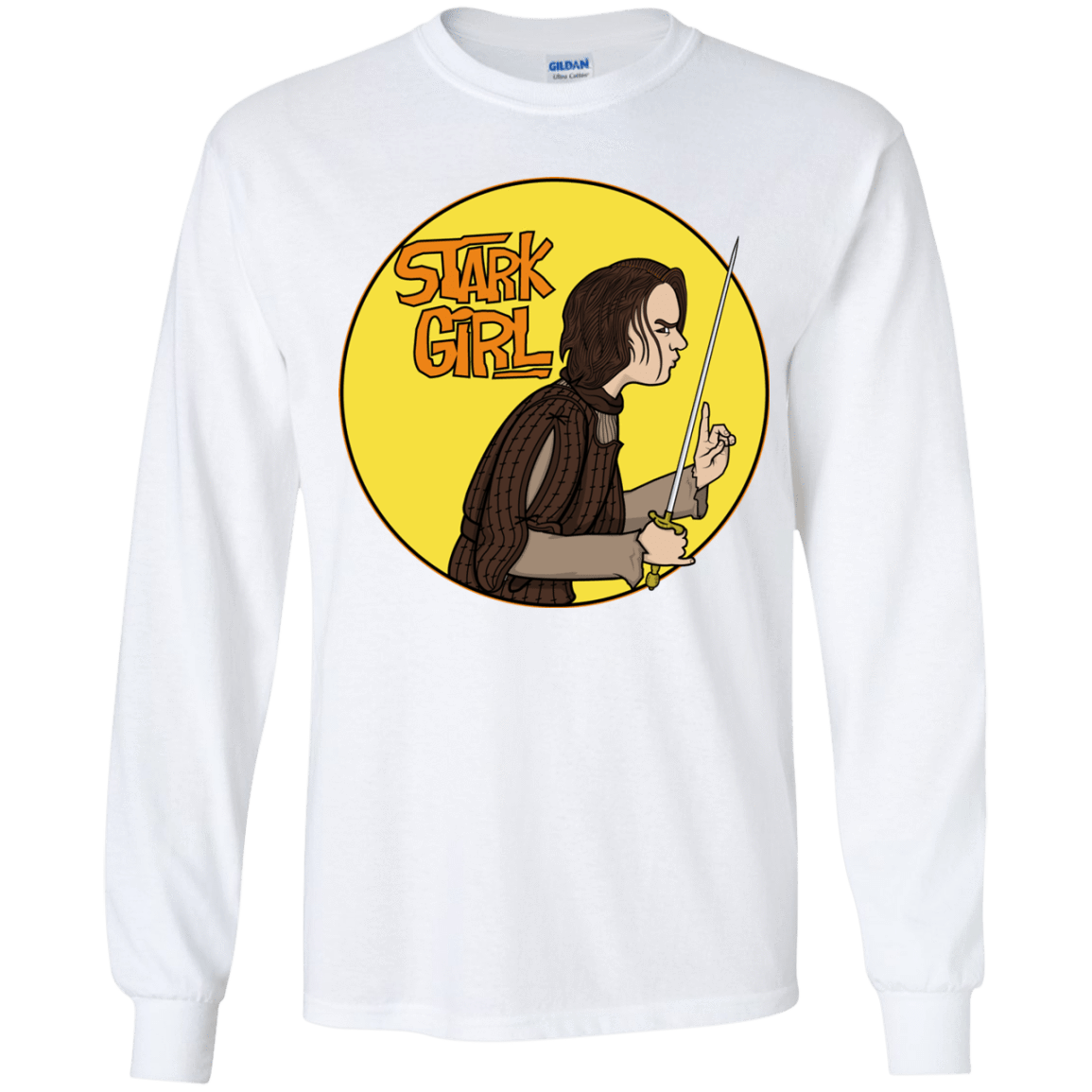 T-Shirts White / YS Stark girl Youth Long Sleeve T-Shirt