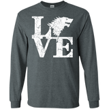 T-Shirts Dark Heather / S Stark Love Men's Long Sleeve T-Shirt