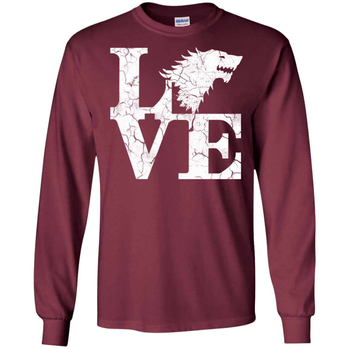 T-Shirts Maroon / S Stark Love Men's Long Sleeve T-Shirt