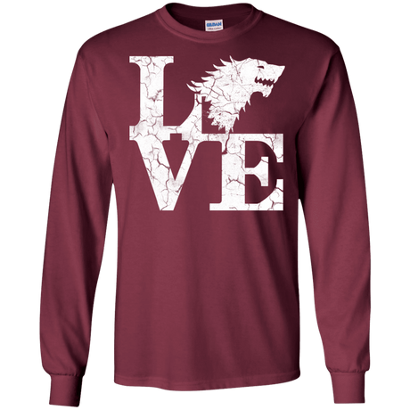 T-Shirts Maroon / S Stark Love Men's Long Sleeve T-Shirt