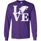 T-Shirts Purple / S Stark Love Men's Long Sleeve T-Shirt