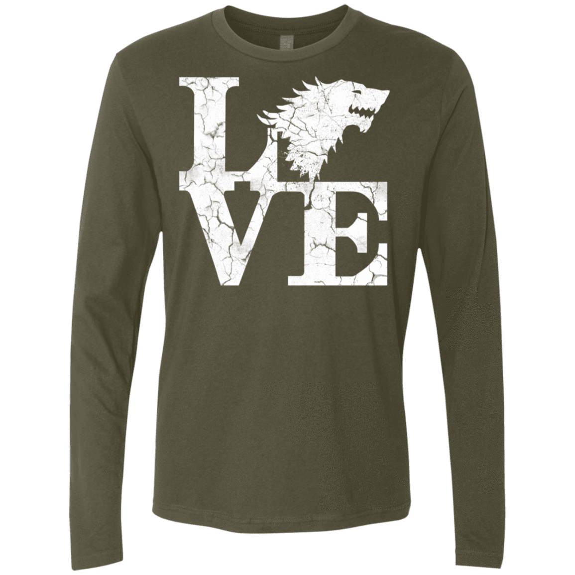 T-Shirts Military Green / S Stark Love Men's Premium Long Sleeve