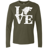 T-Shirts Military Green / S Stark Love Men's Premium Long Sleeve