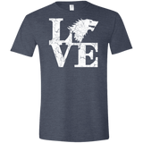 T-Shirts Heather Navy / S Stark Love Men's Semi-Fitted Softstyle