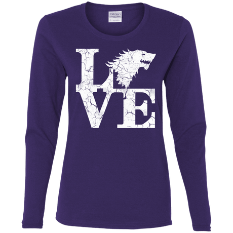 T-Shirts Purple / S Stark Love Women's Long Sleeve T-Shirt