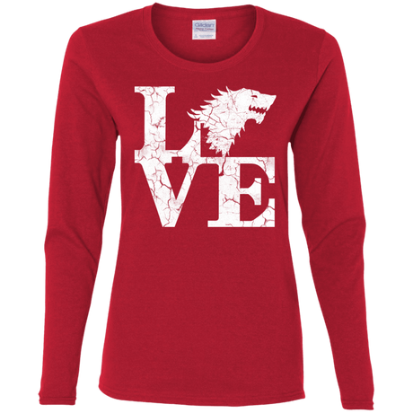 T-Shirts Red / S Stark Love Women's Long Sleeve T-Shirt