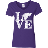 T-Shirts Purple / S Stark Love Women's V-Neck T-Shirt