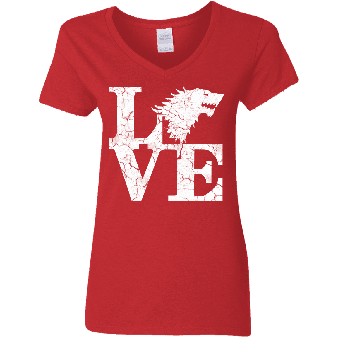 T-Shirts Red / S Stark Love Women's V-Neck T-Shirt