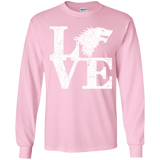 T-Shirts Light Pink / YS Stark Love Youth Long Sleeve T-Shirt