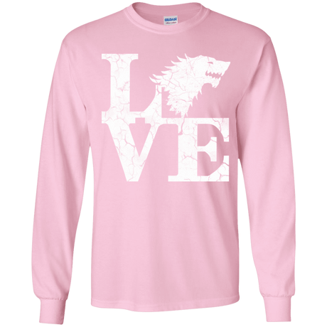 T-Shirts Light Pink / YS Stark Love Youth Long Sleeve T-Shirt