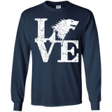 T-Shirts Navy / YS Stark Love Youth Long Sleeve T-Shirt