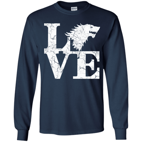 T-Shirts Navy / YS Stark Love Youth Long Sleeve T-Shirt