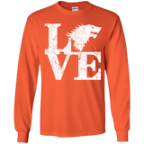 T-Shirts Orange / YS Stark Love Youth Long Sleeve T-Shirt