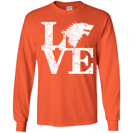 T-Shirts Orange / YS Stark Love Youth Long Sleeve T-Shirt