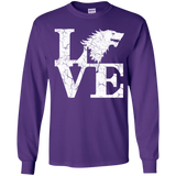 T-Shirts Purple / YS Stark Love Youth Long Sleeve T-Shirt