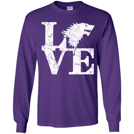 T-Shirts Purple / YS Stark Love Youth Long Sleeve T-Shirt
