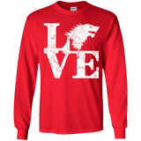 T-Shirts Red / YS Stark Love Youth Long Sleeve T-Shirt