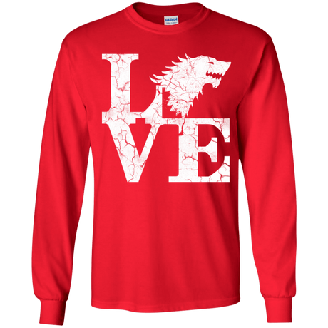 T-Shirts Red / YS Stark Love Youth Long Sleeve T-Shirt