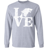 T-Shirts Sport Grey / YS Stark Love Youth Long Sleeve T-Shirt