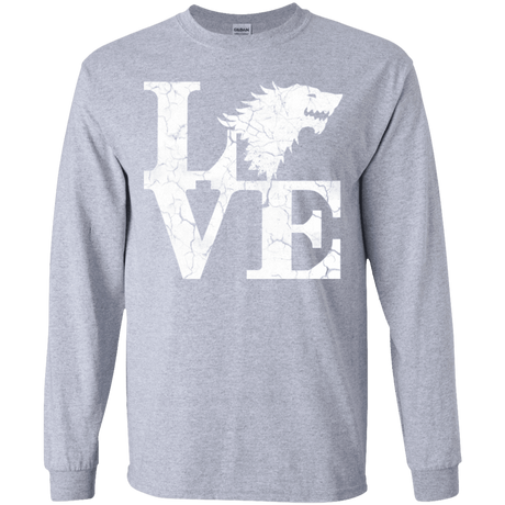 T-Shirts Sport Grey / YS Stark Love Youth Long Sleeve T-Shirt
