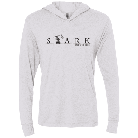 T-Shirts Heather White / X-Small STARK Triblend Long Sleeve Hoodie Tee