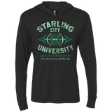 T-Shirts Vintage Black / X-Small Starling City U Triblend Long Sleeve Hoodie Tee