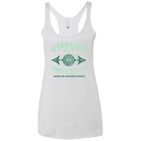 T-Shirts Heather White / X-Small Starling City U Women's Triblend Racerback Tank
