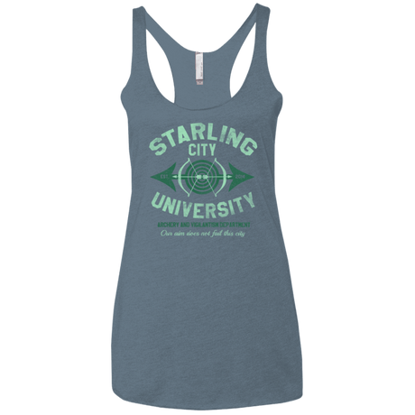 T-Shirts Indigo / X-Small Starling City U Women's Triblend Racerback Tank