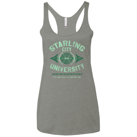 T-Shirts Venetian Grey / X-Small Starling City U Women's Triblend Racerback Tank