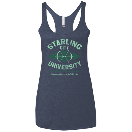 T-Shirts Vintage Navy / X-Small Starling City U Women's Triblend Racerback Tank