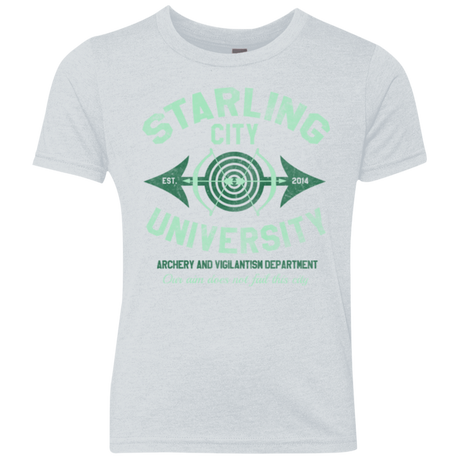 T-Shirts Heather White / YXS Starling City U Youth Triblend T-Shirt