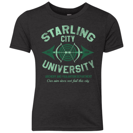 T-Shirts Vintage Black / YXS Starling City U Youth Triblend T-Shirt