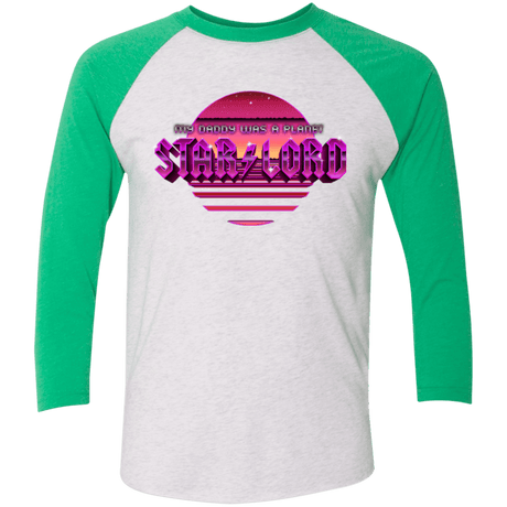 T-Shirts Heather White/Envy / X-Small Starlord Summer Triblend 3/4 Sleeve