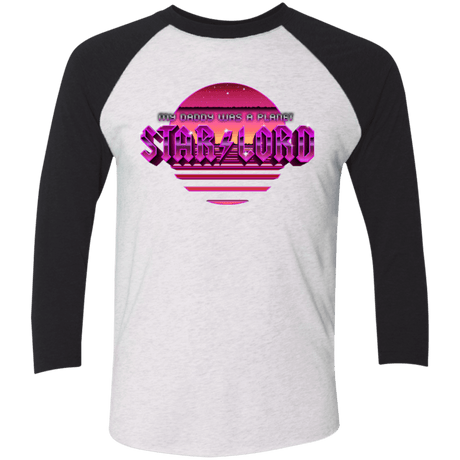 T-Shirts Heather White/Vintage Black / X-Small Starlord Summer Triblend 3/4 Sleeve
